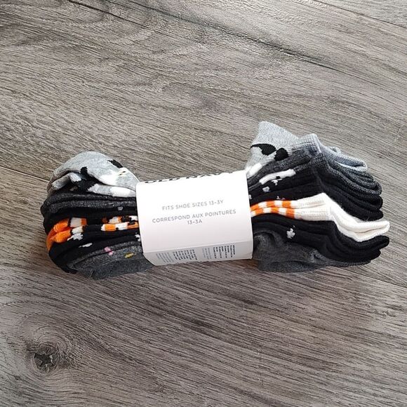 Brand New Printed‎ 6-Pack Size Medium (13-3Y) Halloween Unisex Ankle Socks - Picture 5 of 9